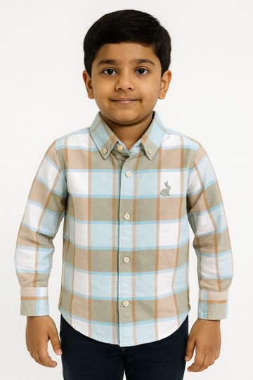 Boys Checked Full Sleeve Shirt Stylish Casual and Party Wear Shirt