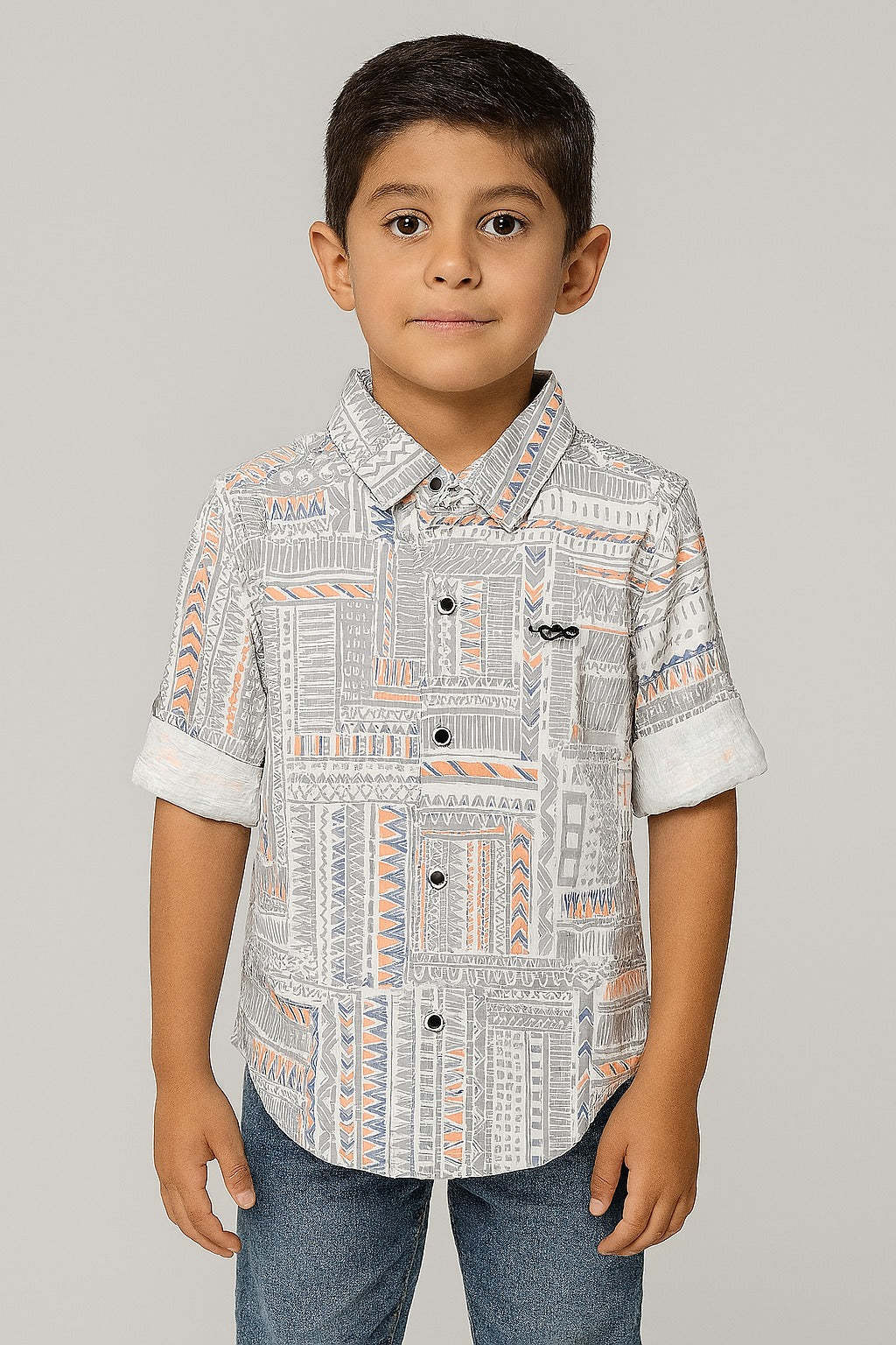 Sleeve Shirt Stylish Casual and Party Wear Shirt for Kids Soft Cotton Fabric - Inayah Fashion