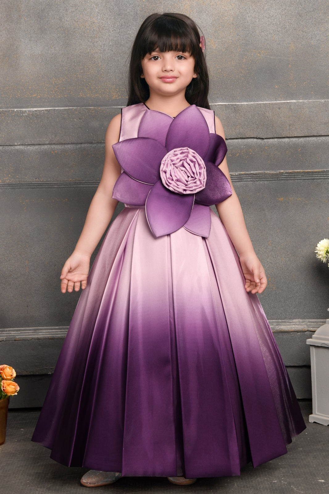 Elegant Multi Layered Party wear Applique Sleeve Party Dress - Inayah Fashion