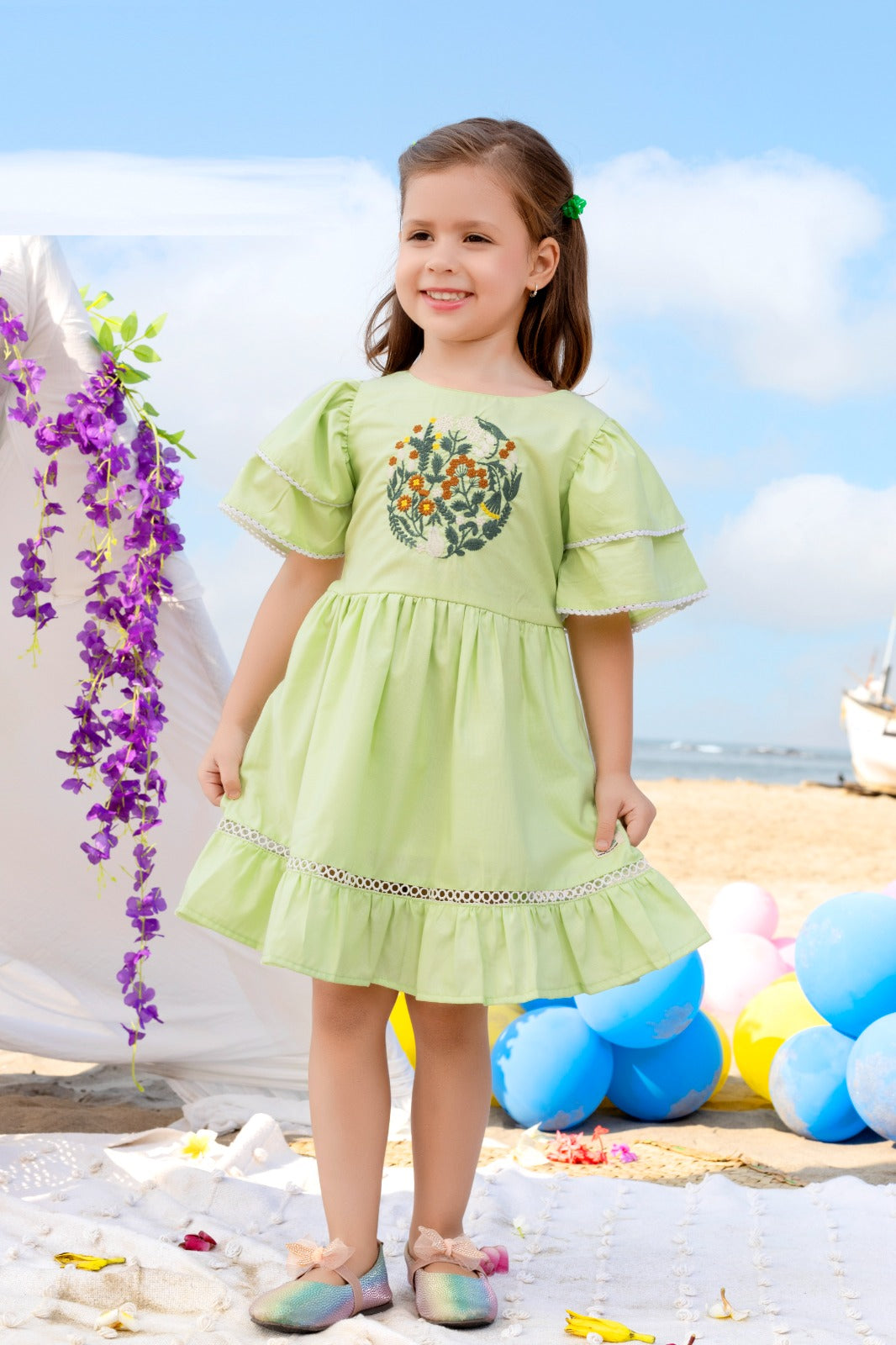 Sunny Daydream Embroidered Dress - Inayah Fashion
