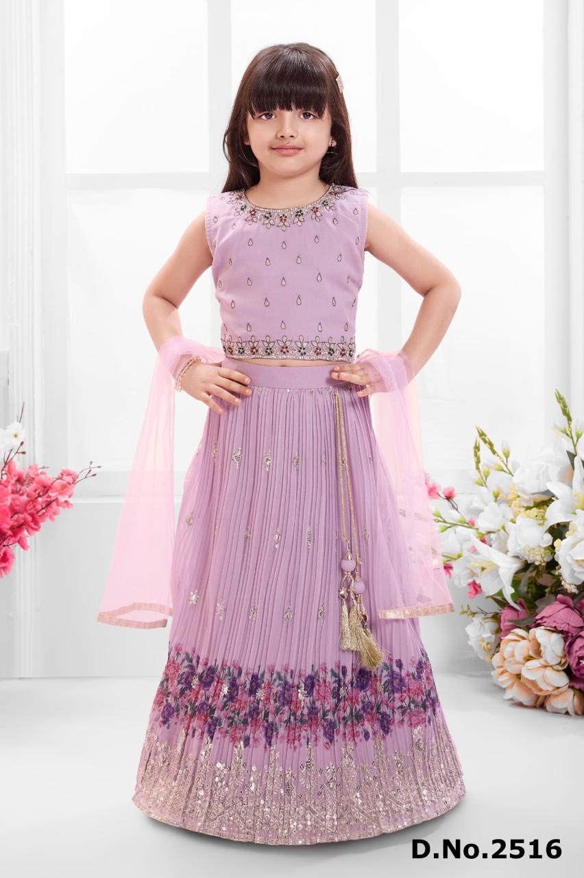 Lavender Floral Embellished Lehenga Set