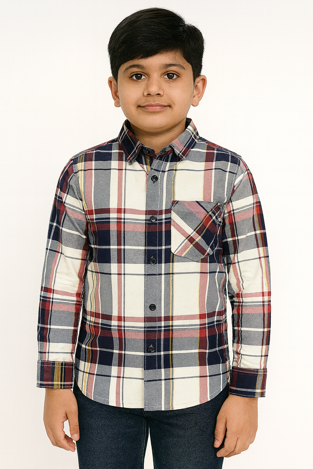 Boys Multicolor Checked Full Sleeve Shirt Stylish Casual and Party Wear Shirt