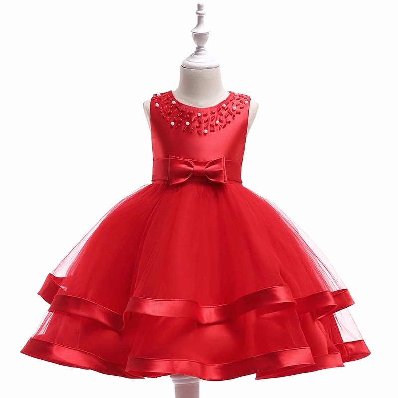 Sleeveless Birthday Party Princess Flower Dress Baby Girl Clothes ...