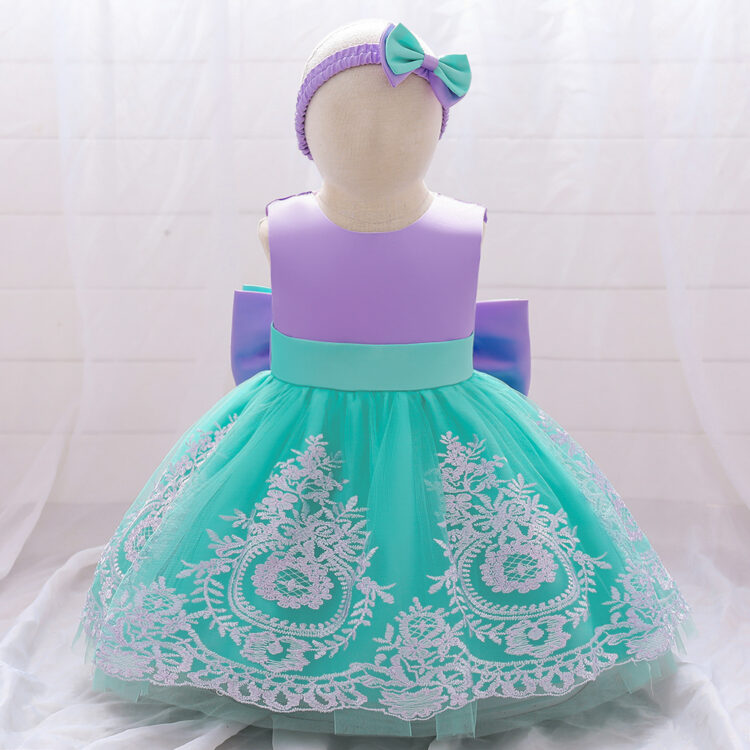 Lilac Mint Princess Lace Dress - Image 2