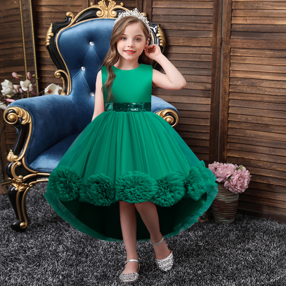 4-14 Years Girls Princess Dress Girl Ceremony Long Prom Pink Kids Party  Vestidos Flower Girls Wedding Xmas Party Pageant Gown - Girls Casual Dresses  - AliExpress