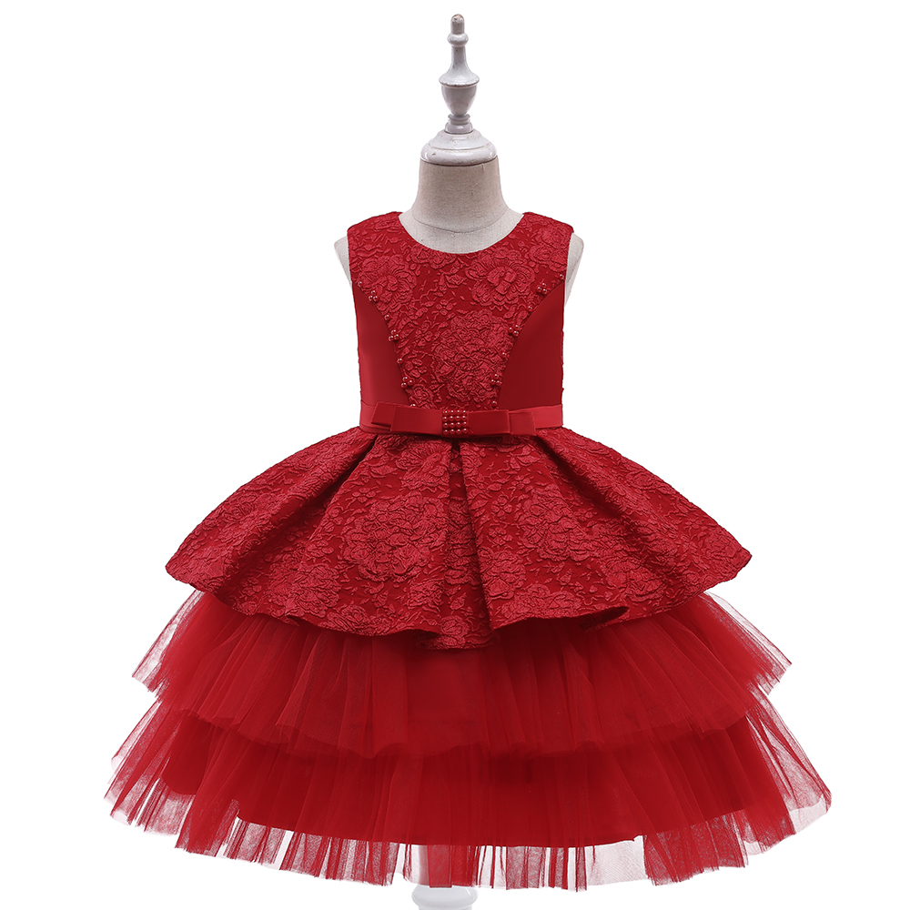 Amazon.com: Lace Tiered Skirt Tulle Little Girls Formal Dresses for Wedding  with Half Sleeves Flower Girl Dress Emerald Green 2 : Clothing, Shoes &  Jewelry