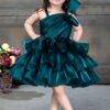 Adorable girls' partywear outfit featuring a beautiful blend of colors and patterns, designed to make your little princess feel like a star at any special occasion